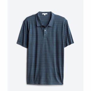 NWT Threads 4 Thought mens Navy striped polo, size medium